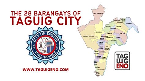 taguig district 1 barangays|City of Taguig .
